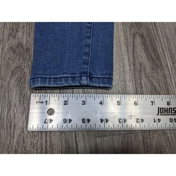 (3/$35)Mossimo Size 2R Mid Rise Skinny Distressed Power Stretch Denim Blue Jeans - Picture 10 of 10